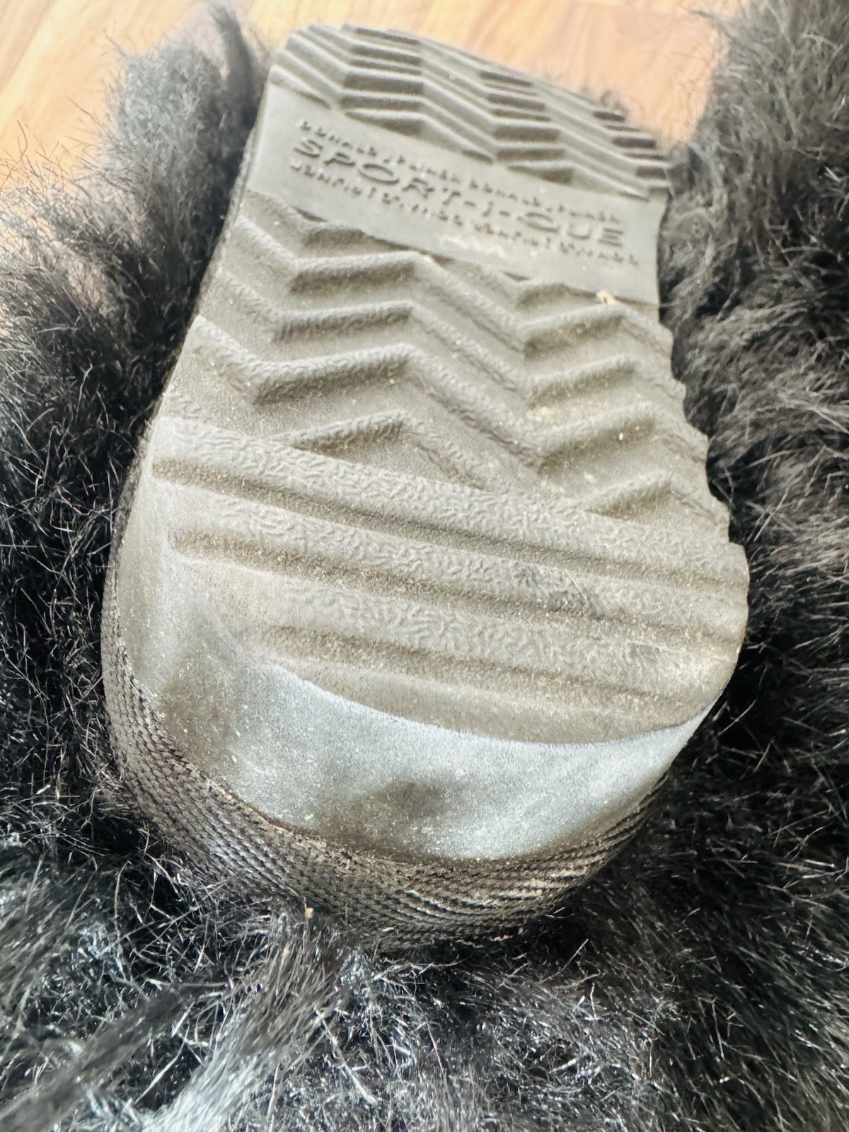 Vintage Donald J Pliner Yeti Faux Furry Boots Apres Ski Black Sz 8 Womens image 10