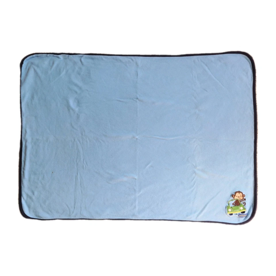 Carter's Just One You Going Places милое защитное одеяло для мальчика обезьяна сине-зеленое - Изображение 2 из 4