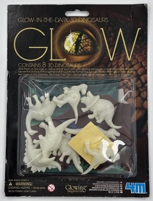 Glow In The Dark 3D Dinosaurs Stick On Wall Decal Toys With Pop Up Play Scene