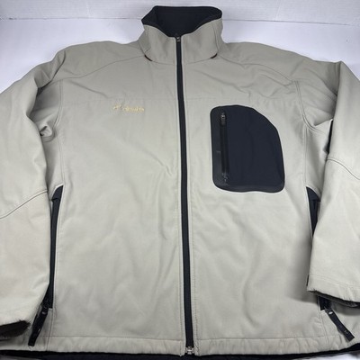 Columbia Titanium Coat Jacket Men s XL Softshell Outdoor Gray Black Full Zip