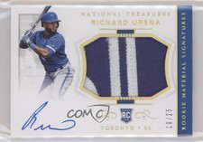 2018 Panini National Treasures Holo Gold 10/25 Richard Urena #43 Auto s3g