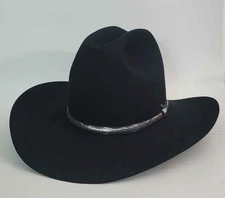 Vintage Resistol Black 4X Beaver Felt Cowboy Western Hat Size 7 USA Made NICE