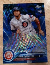 2018 Topps Chrome Rookie Blue Wave Refractor /150 Victor Caratini Auto