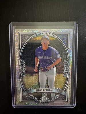 2026 Bowman Ethan Holliday #BST-11 1st Bowman Chrome Sterling MOJO Refractor RC