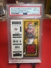 2017 Panini Contenders - Rookie Ticket Swatches Patrick Mahomes II #SW-3 RC