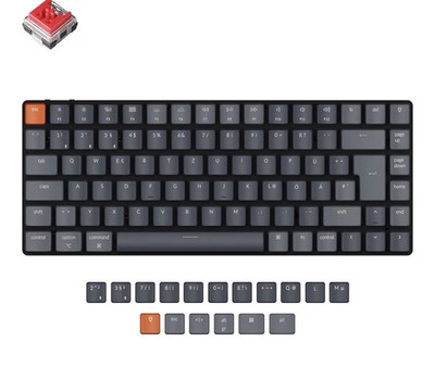 Keychron K3 Ultra-Slim Bt Wireless Mechanische Tastatur Roter Schalter RGB neu