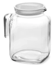 Bormioli Rocco 2 Liter Frigoverre Glass Pitcher Jug with Hermetic Lid 68 oz