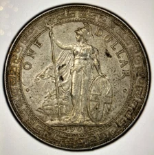 Great Britain Edward VII Trade Dollar 1902-B, PCGS AU-58 Gold Shield Bombay Mint