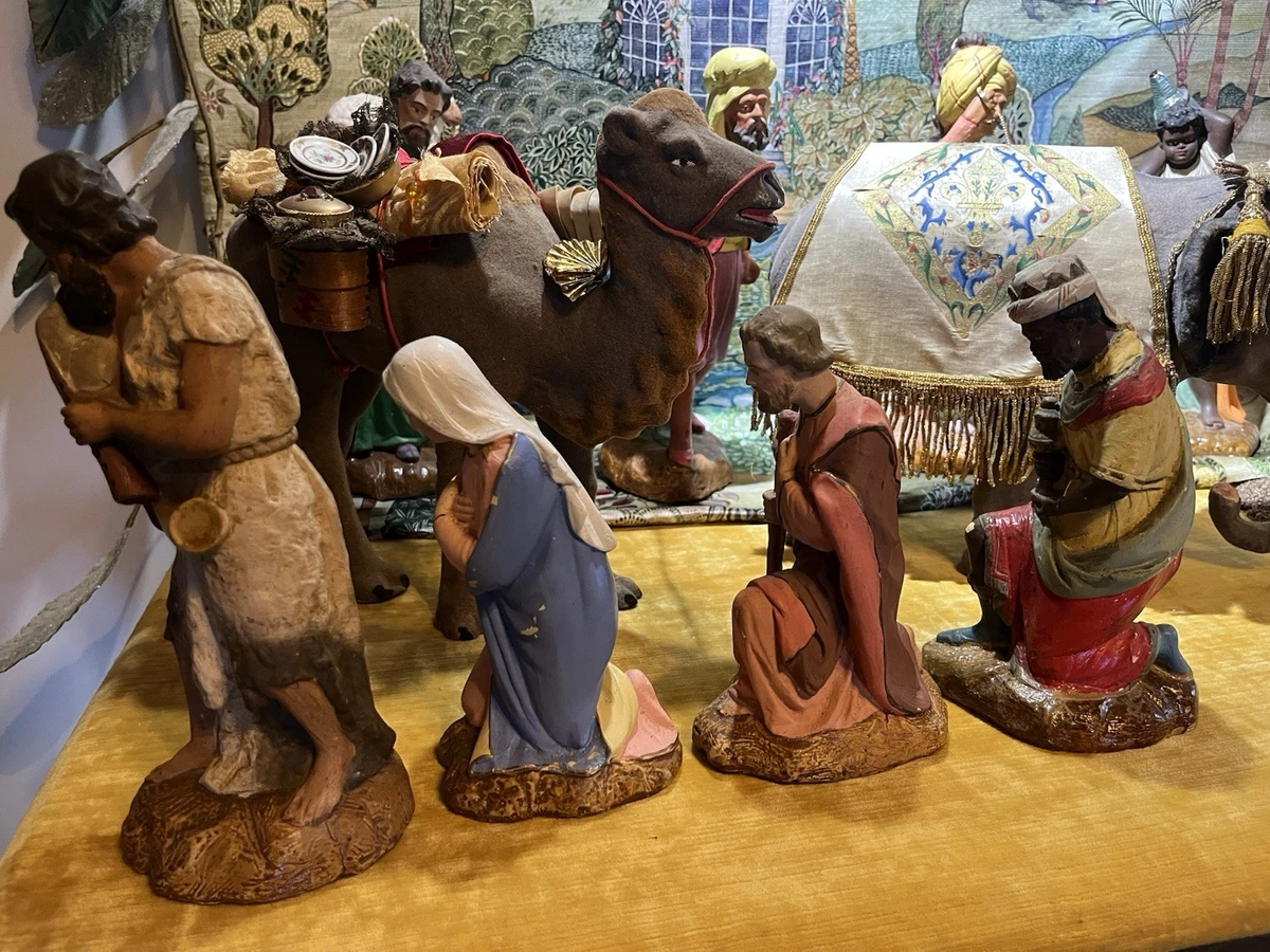 Ancien Santon De Crèche Devineau - Chèvre Taille 3 - Provence Vintage