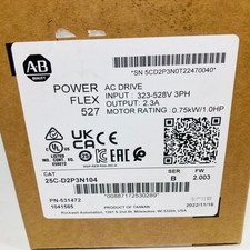 New Allen Bradley 25C-D2P3N104 AC Drive 0.75kW 1HP PowerFlex 527 Factory Sealed