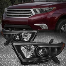 For 11-13 Toyota Highlander Black Housing Amber Corner Projector Headlight Lamp For 11-13 Toyota Highlander Black Housing Amber Corner Projector Headlight Lamp