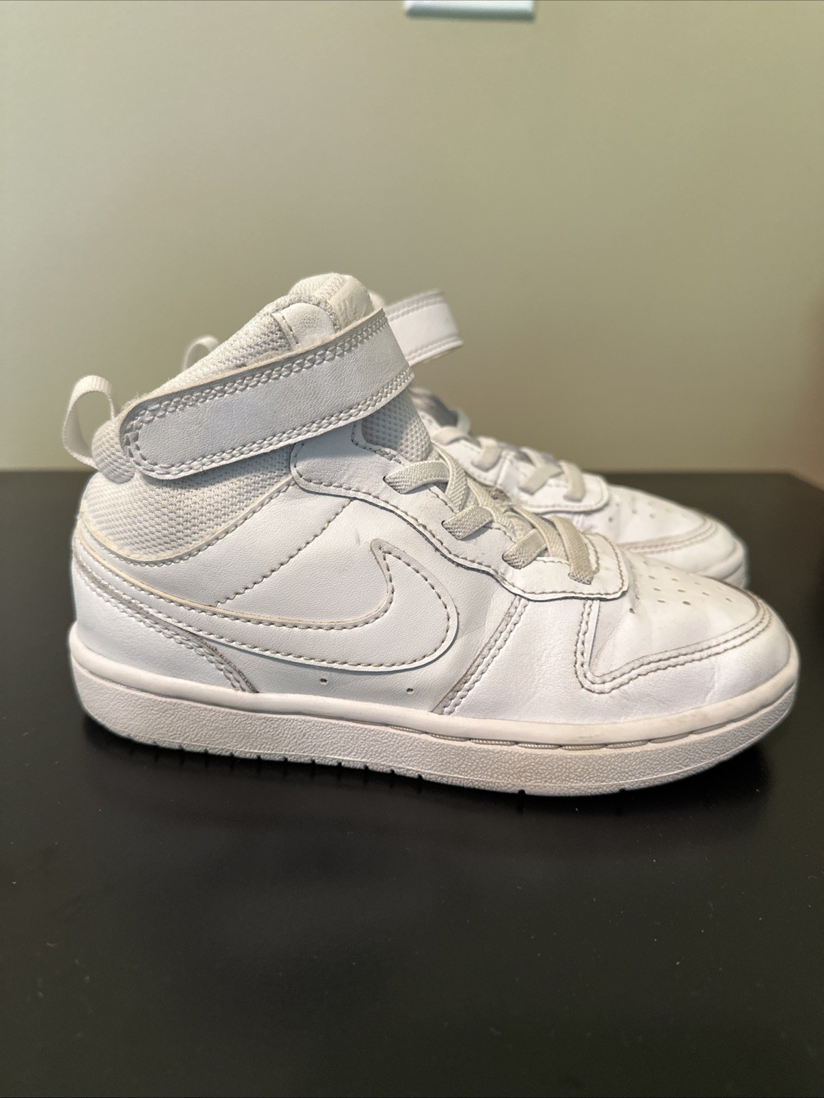 SAOLA Nike Court Borough Mid 2 bianche su bianche taglia US 13 C unisex ragazzo ragazza triple