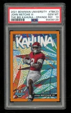2021 Bowman University John Metchie Big Kahuna Orange /25 PSA 10 Pop 1 ES9162