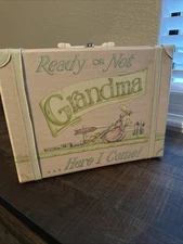 Gift Box Suitcase, "Ready or not Grandma Here I Come"
