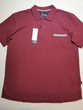 Image of JAGUAR Men Size XL Short Sleeve Red Polo Shirt BNWT Pima Cotton Button Up Pocket