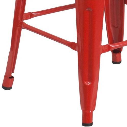 Flash Furniture 24" Metal Backless Counter Stool in Red - Picture 8 of 9