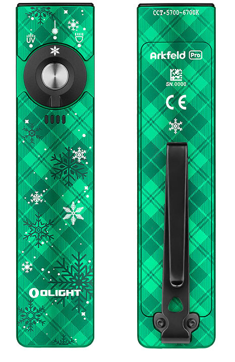 OLIGHT Arkfeld Pro LED/レーザー/UV ライト グリーン OLIGHT Arkfeld Pro Rechargeable EDC Flat Flashlight with