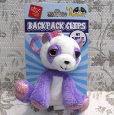 Russ Li'L Peepers Plush Panda Bear Backpack Bag Purse Charm Clip Chopsticks New