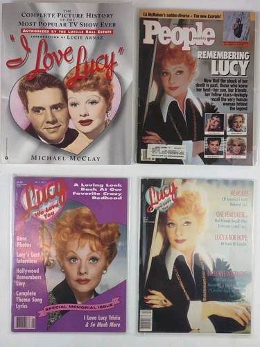 Lucille Ball Lot I LOVE LUCY WE LOVE YOU Mag No. 1 & No. 2, People Weekly, Book