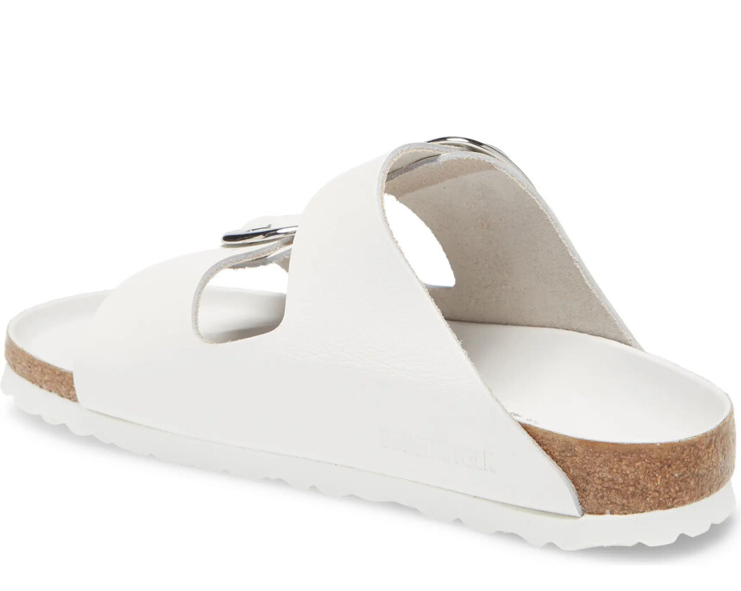BIRKENSTOCK Women’s Arizona Big Buckle Leather Slide Sandals White 37 / 6 US NEW image 5