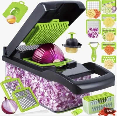 Multifuncional Vegetable Chopper  Dice, Slice, Chop, All In One Picaloca 16en1