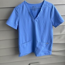 Figs Technical Collection Catarina Scrub Top Womens Small Blue FW1000