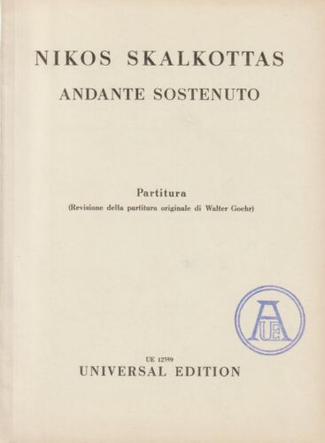 Skalkottas: "Andante sostenuto" (=Klavierkonzert Nr.3)   Partitur - Foto 1 di 1