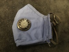 Face Mask with Vent and Filter, Reusable Washable 100 Cotton  Ventilator