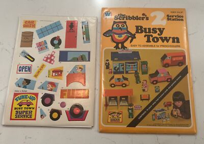 The Scribbler's Busy Town: Service Station Set #2 Easy to Assemble Punch Out  77