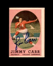 Jimmy Carr Signed 1958 Topps Chicago Cardinals Autograph