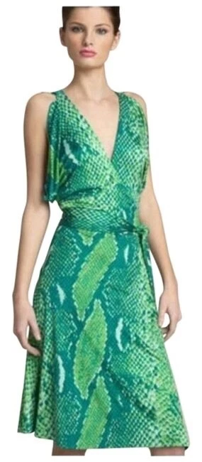 Dvf python hotsell wrap dress