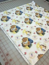 New Disney's "Belle  Beast Toss" 100 Cotton Fabric 21"L x 42"W