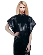 Cricket Basics Shampoo Cape - Aqua Waterproof Cape Metallic Black #5512077