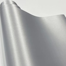 Pellicola Adesiva Alluminio Spazzolato Opaco 30x100Cm Wrapping Auto Moto Vinyl