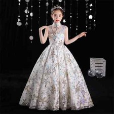 Luxury Birthday Party Dress Girls Sequin Long Evening Gowns Formal Maxi Dresses