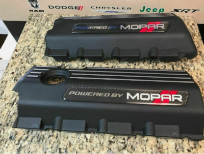 Challenger Charger 345 Hemi Engine Cover Valve Powered By Mopar CF 2 Pcs Red