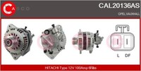 Casco Lichtmaschine Generator 100A 12V FüR Opel Meriva 1.7 Cdti CAL20136AS