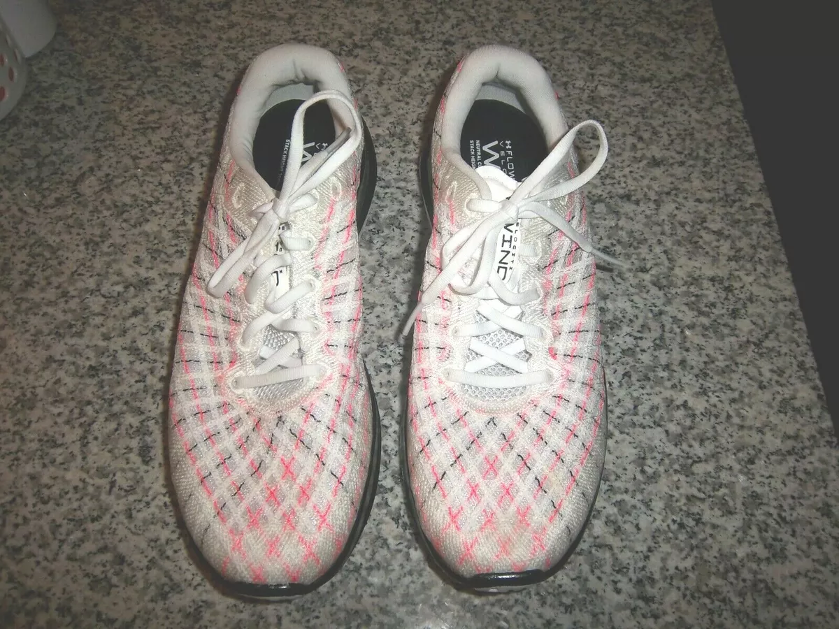 WOMENS SIZE 10.5 UNDER ARMOUR WHITE/PINK/BLACK WIND FLOW SHOES - NWOB | eBay
