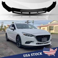 Car Front Bumper Lip Spoiler Splitter Body Kit For Mazda 3 Mazdaspeed3 Black