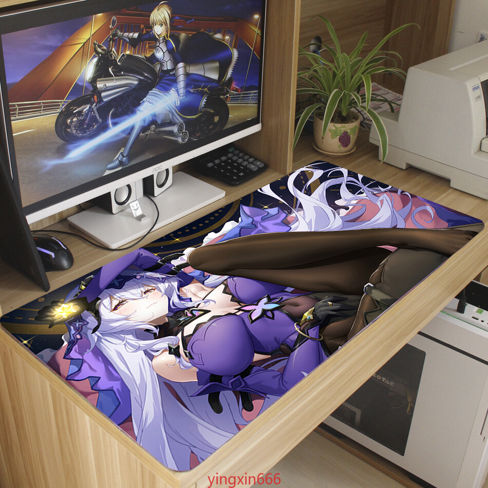 Anime Black Swan Honkai: Star Rail Teclado Juego Alfombra Mouse Almohadilla Mouse 70*40 cm