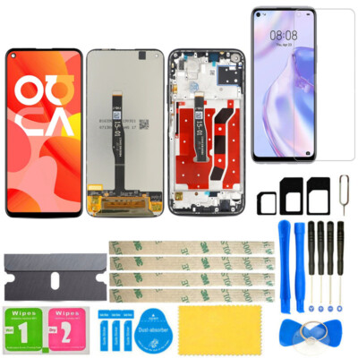 For Huawei P40 Lite JNY-LX1 JNY-LX2 LCD Display Touch Screen Digitizer + Frame