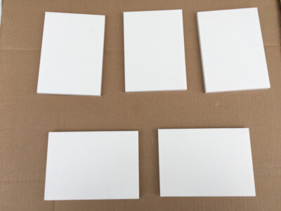 5 x 7 x 1/2'' Cameo White Corian - 5 pieces great for lithophanes - Solid Surface