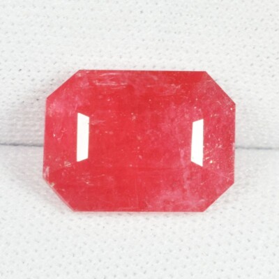 6.90 ct VERY HARD TO FIND INCLUSION 100% NATURAL RHODONITE / OCTAGON / 0713   