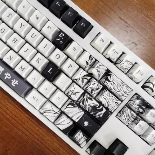 Demon Slayer Rengoku Kyoujurou Keycaps 108 Keys Set OEM for Mechanical Keyboard - Picture 3 of 15