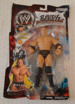 BROCK LESNAR 2002 WWE Jakks RUTHLESS AGGRESSION Wrestling Figure