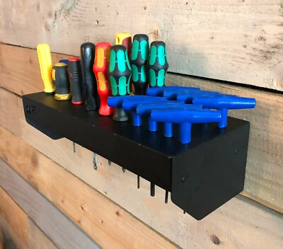 MEGAMAXX Screwdriver Set Storage Wall Stand Allen Slotted Go Through Drivers HEAVY DUTY