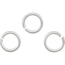 1/4"DIA.Silver Plated Jump Rings for all Crafts,Approx.150pk.