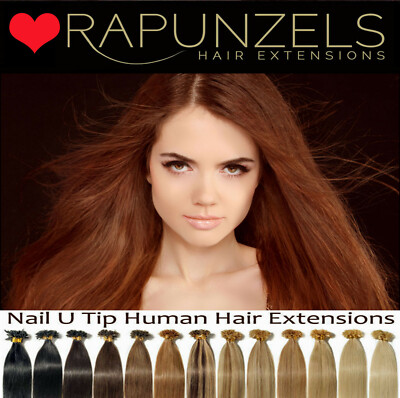 16,18,20'' Keratin Pre Bonded U Nail Tip Remy Echthaar Extensions - 16 FARBEN