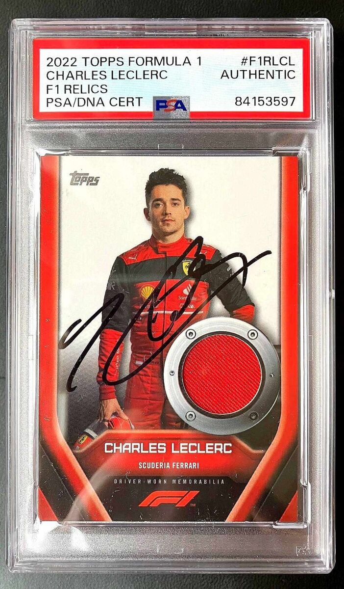 CHARLES LECLERC SIGNED F1 TOPPS FLAGSHIP RELIC 2022 TRADING CHARLES LECLERC SIGNED F1 TOPPS FLAGSHIP RELIC 2022 TRADING