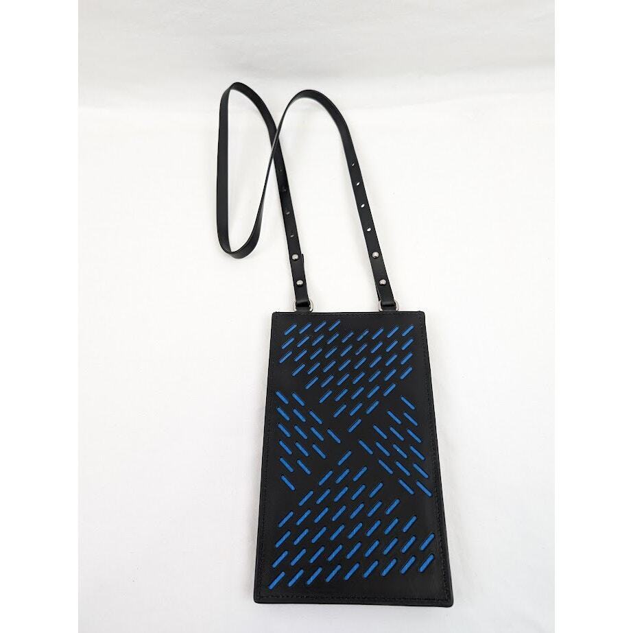 Bottega Veneta Q:2 / Paper Calf Perforated Case in Nero BNWT Bottega Veneta Q:2 / Paper Calf Perforated Case in Nero BNWT